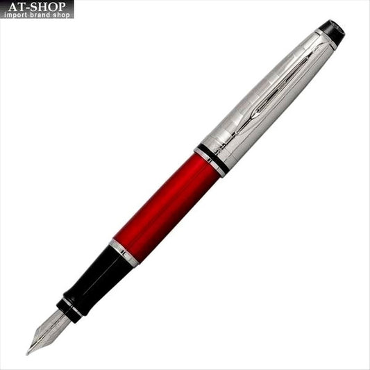 WATERMAN Expert DX Dark Red fountain pen with Medium nib and silver trim