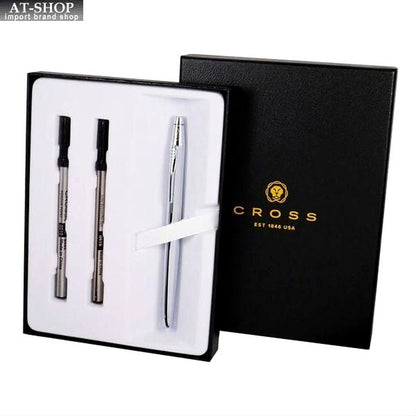 Cross Classic Century Selectip rollerball pen in chrome finish with gift box and two refills