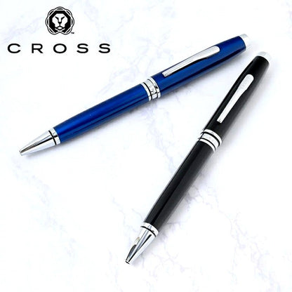 CROSS Coventry ballpoint pen in black lacquer with rotating mechanism and genuine box
