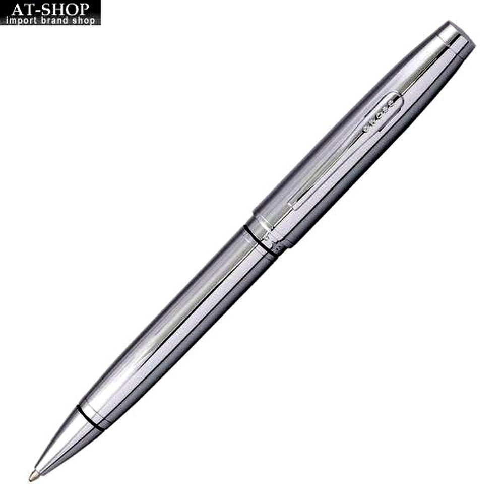 Cross Coventry NAT0662-7 Chrome ballpoint pen with brass base and chrome plating, twist mechanism, shown uncapped