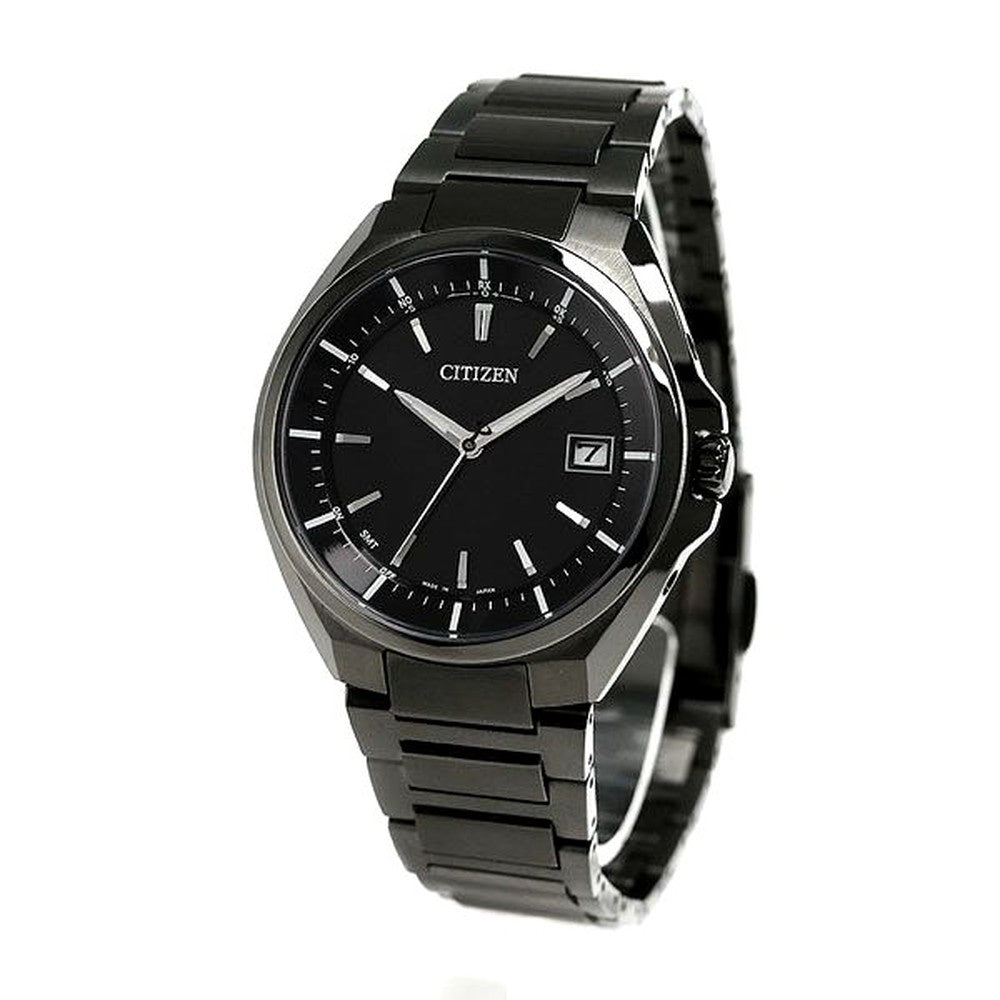Citizen ATESSA men's watch CB3015-53E with black dial and dark gray super titanium band