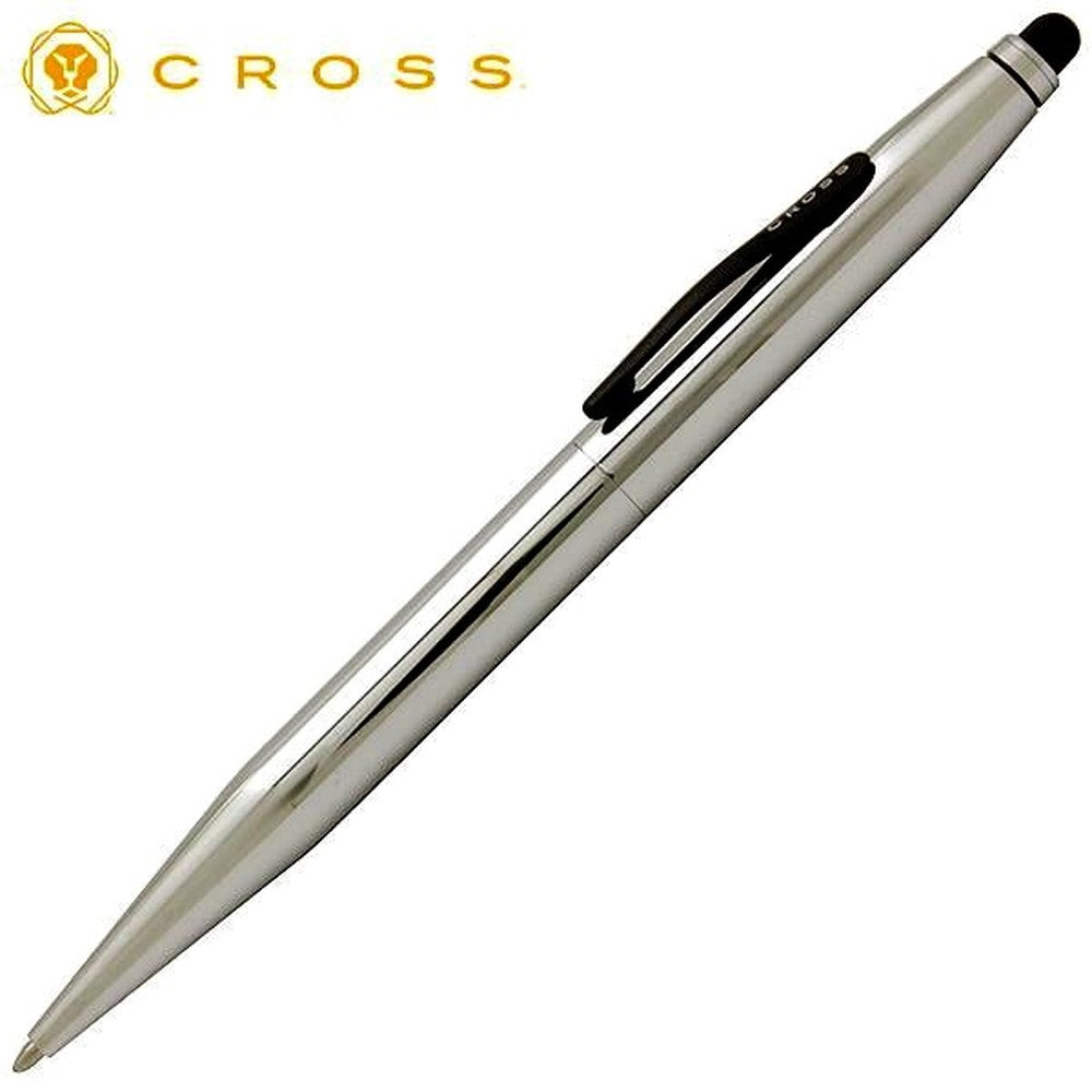 Kuro CROSS Tech Two Chrome Ballpoint Pen with stylus and included parts, 136 mm length