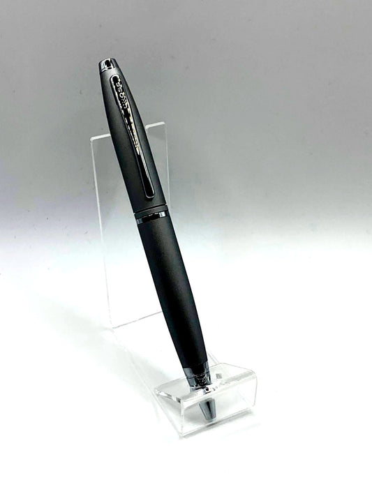 CROSS Ballpoint Pen Karei in satin chrome with streamlined shape and thick shaft design