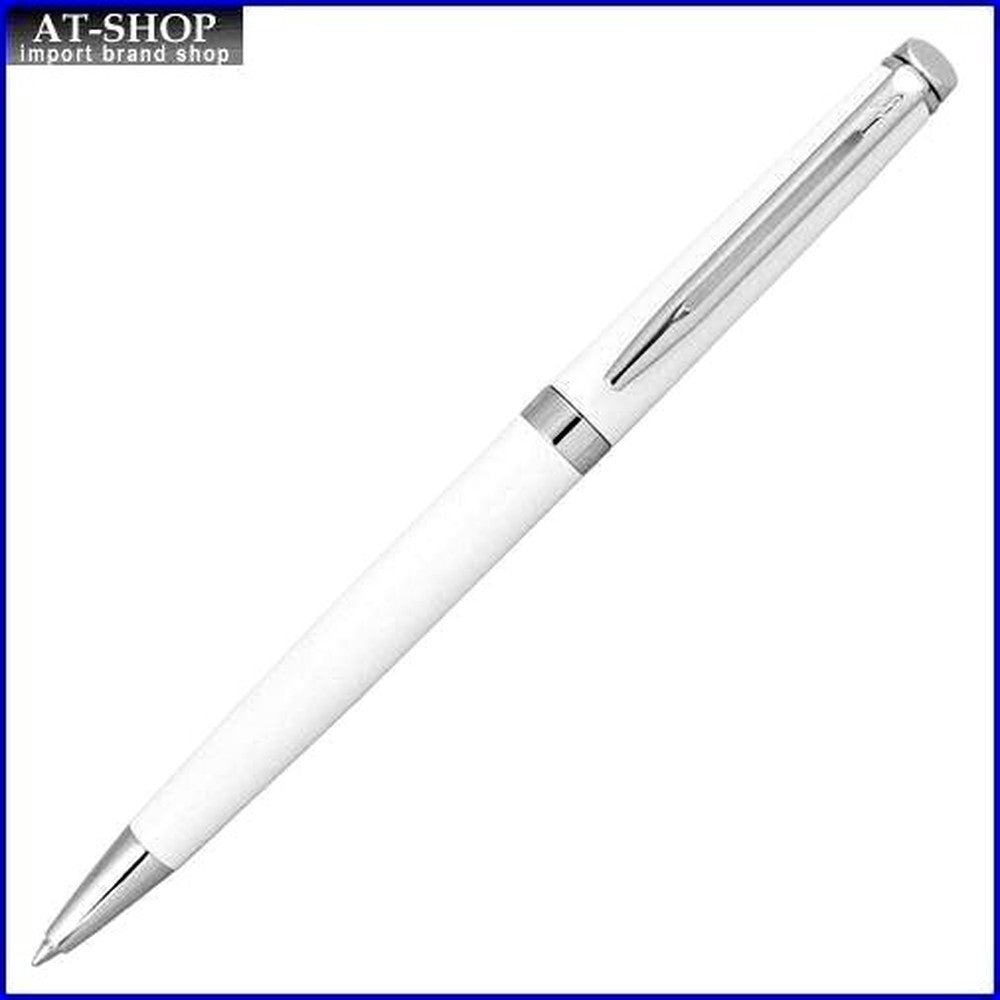 WATERMAN Metropolitan Essential White CT ballpoint pen with stainless steel body and white lacquer finish