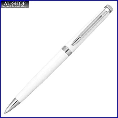 WATERMAN Metropolitan Essential White CT ballpoint pen with stainless steel body and white lacquer finish