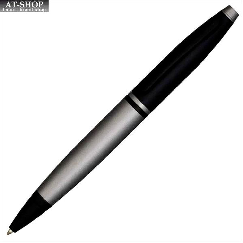 Cross Kurei NAT0112-26 ballpoint pen in matte gray with brass body and twist mechanism