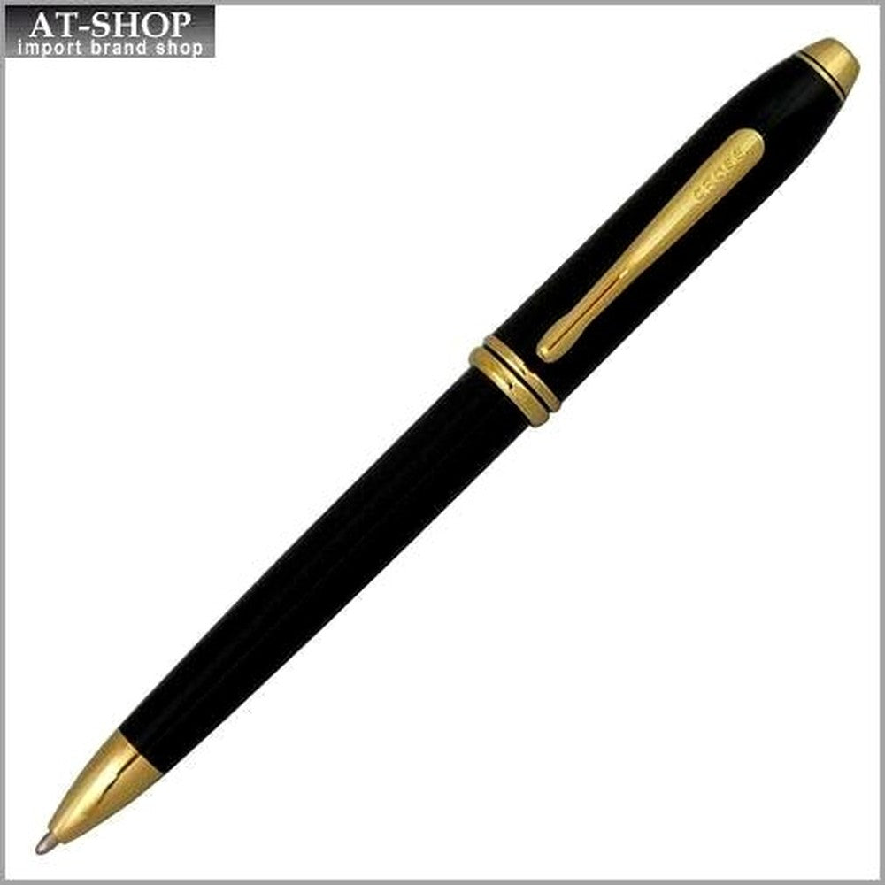 CROSS Townsend Update Black Lacquer ballpoint pen measuring 5.9 inches with black lacquer finish and silver accents