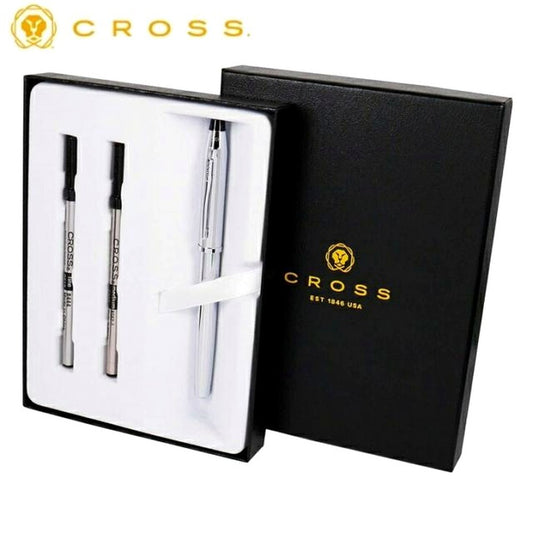 CROSS Century II Chrome Select Tip Rollerball Pen Set with polished chrome finish and sleek design