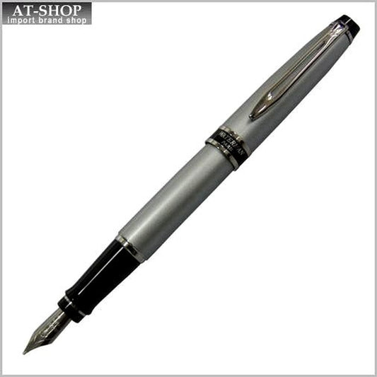 WATERMAN Expert Chrome CT Fountain Pen with Medium nib, chrome body, 141mm length, and 29g weight