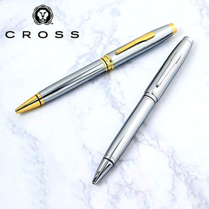 Cross Ballpoint Pen Coventry with sleek silver finish and ergonomic 140mm length, shown on white background