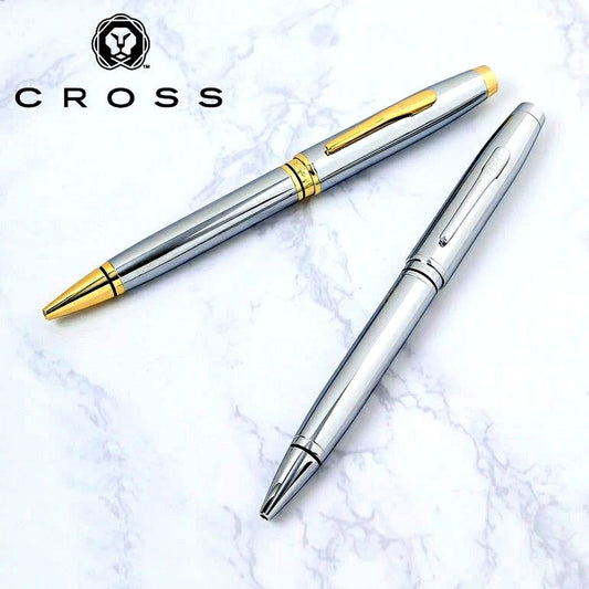 Cross Ballpoint Pen Coventry with sleek silver finish and ergonomic 140mm length, shown on white background