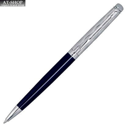 Waterman Metropolitan Deluxe Special Edition Blue ST 2166483 twist pen with brass body and wave-pattern rhodium-plated cap