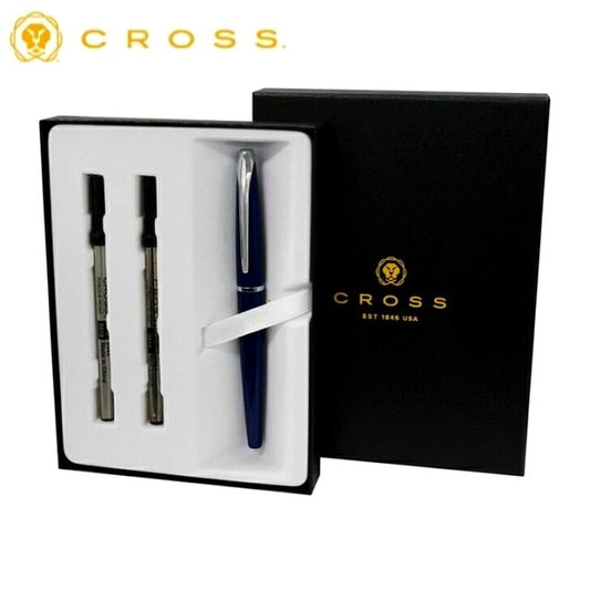CROSS Translucent Blue Lacquer Select Tip Rollerball Pen Set with gift box and refill