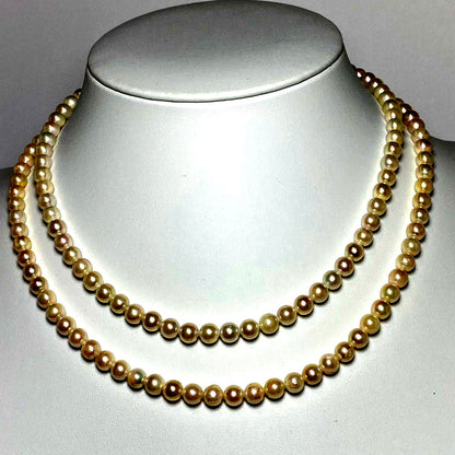 Akoya Pearl 2-Strand Necklace featuring 5.5-6.0mm pearls with approx 42cm inner length