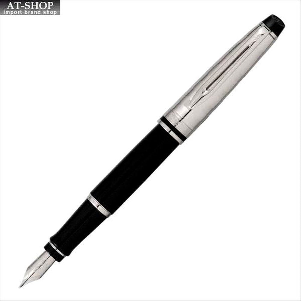 WATERMAN Expert DX Black CT fountain pen with fine stainless steel nib and brass body