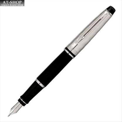WATERMAN Expert DX Black CT fountain pen with fine stainless steel nib and brass body