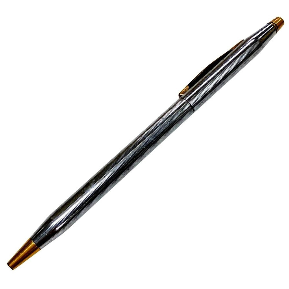 Cross Century Twist Ballpoint Pen AFI10 with silver body and gold accents, 5.28 inches long
