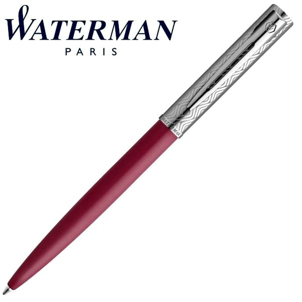 Waterman Allure Deluxe Pink CT ballpoint pen with stainless steel lacquer finish and pink body