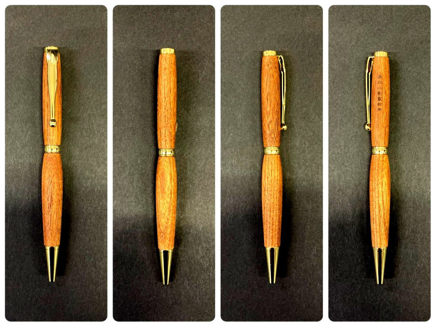 Shimada Kowari Enju wooden ballpoint pen with refill, 13 cm, made from Enju wood, Japan import