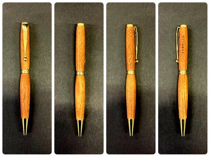 Shimada Kowari Enju wooden ballpoint pen with refill, 13 cm, made from Enju wood, Japan import