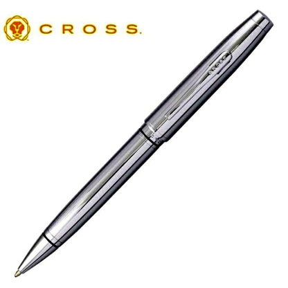 Cross Coventry NAT0662-7 chrome ballpoint pen with brass base and twist mechanism, 5.5 inches closed