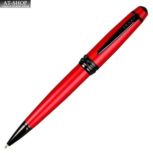 Cross Ballpoint Pen Bailey AT0452-21 in matte red lacquer with brass body and polished black fittings