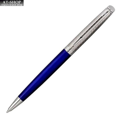 WATERMAN Metropolitan DX Blue Wave ballpoint pen with blue wave lacquer finish and stainless steel cap
