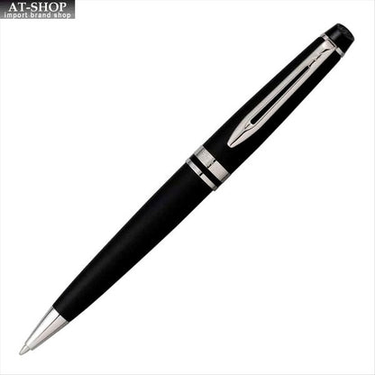 WATERMAN Expert Essential Matte Black ballpoint pen with brass lacquered body and nickel palladium clip