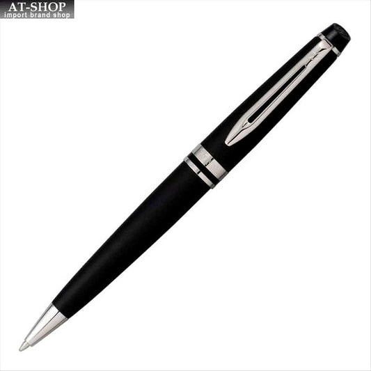 WATERMAN Expert Essential Matte Black ballpoint pen with brass lacquered body and nickel palladium clip