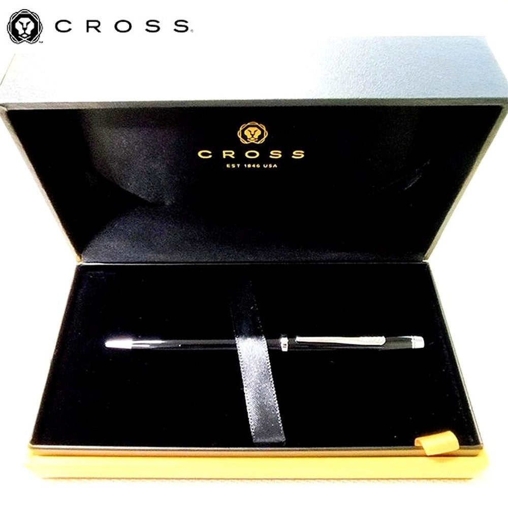 Cross Century Kuro ballpoint pen with glossy lacquered chrome finish and twist mechanism