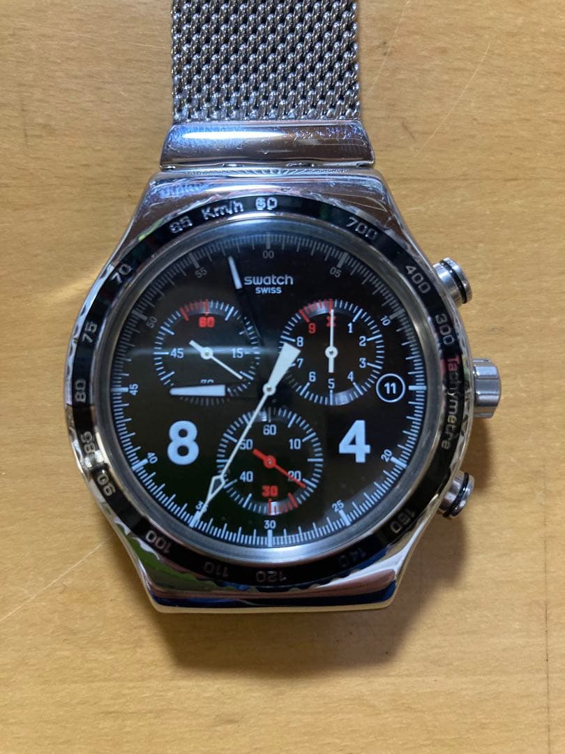 swatch IRONY CHRONO BLACKIE Quartz Men's — Japanese