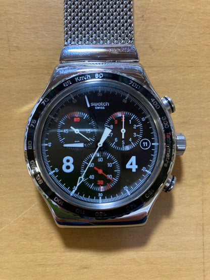 swatch IRONY CHRONO BLACKIE Quartz Men's — Japanese