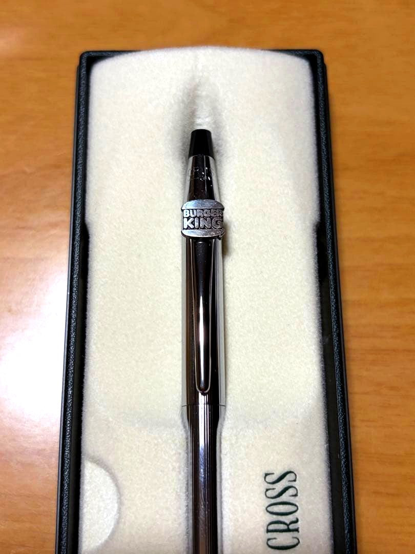 Used Cross ballpoint pen with Burger King decorative logo presented in a stylish box