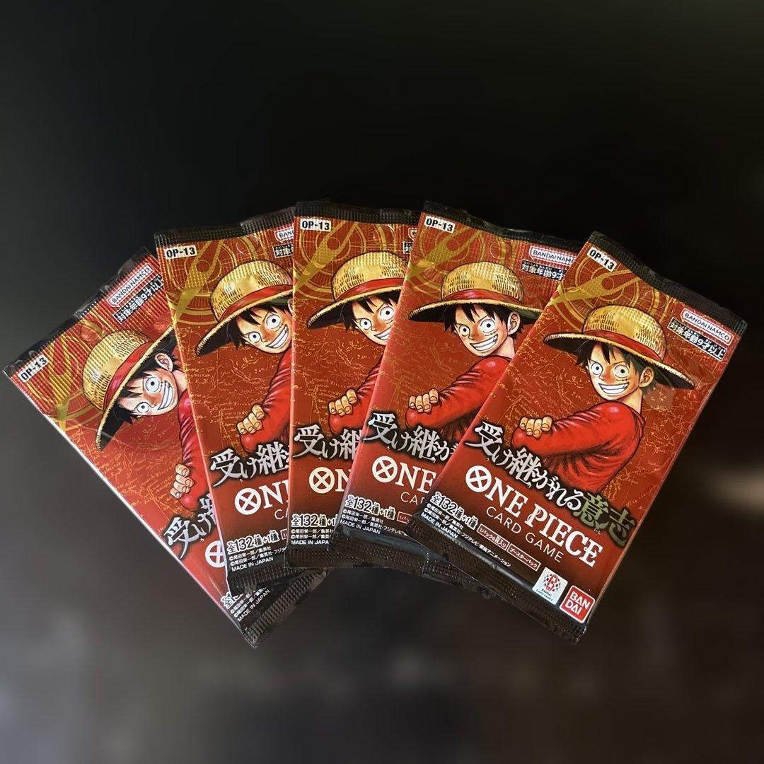 One Piece Brand New Sealed One Piece Card Game Will of the Legacy OP-13 5-Pack Pack — Inherited Will OP-13 — Japanese