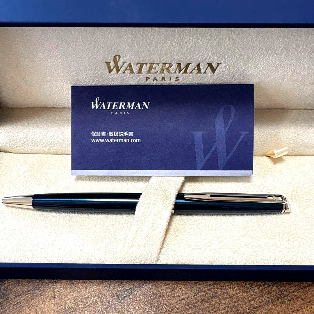 Waterman Metropolitan Essential Black CT ballpoint pen with black finish on white background