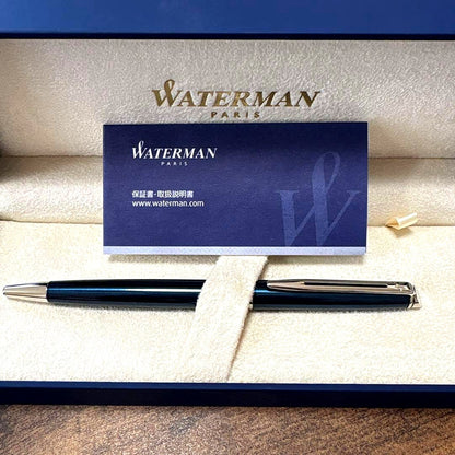 Waterman Metropolitan Essential Black CT ballpoint pen with black finish on white background