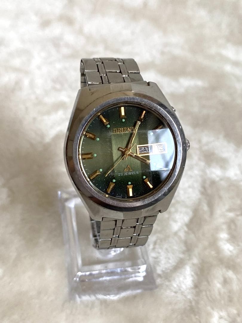 ORIENT 23石 グリーン文字盤 Automatic Men's Watch — Japanese