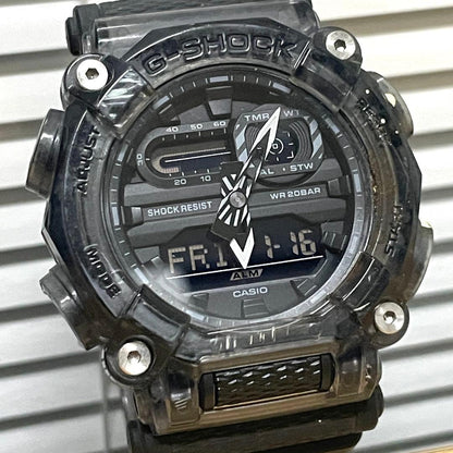 CASIO G-SHOCK クリアブラック Digital Men's Watch — Japanese