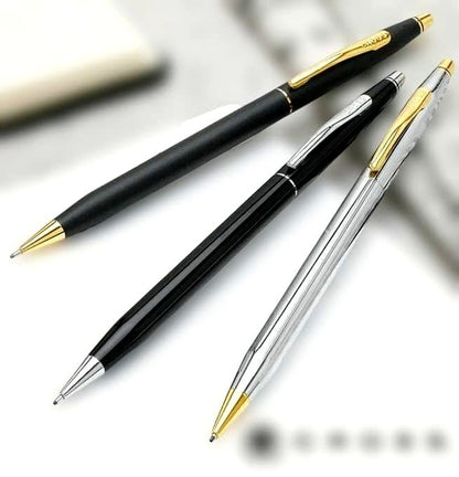 Cross Classic Century 0.7mm ballpoint pen with slim body and Meisei University logo and bonus Cross ballpoint pen