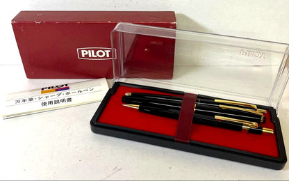 M36 PILOT pen and pencil set including a ballpoint pen and mechanical pencil in sleek design