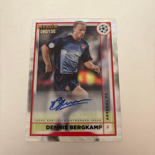 Dennis Bergkamp Autograph Card — Japanese