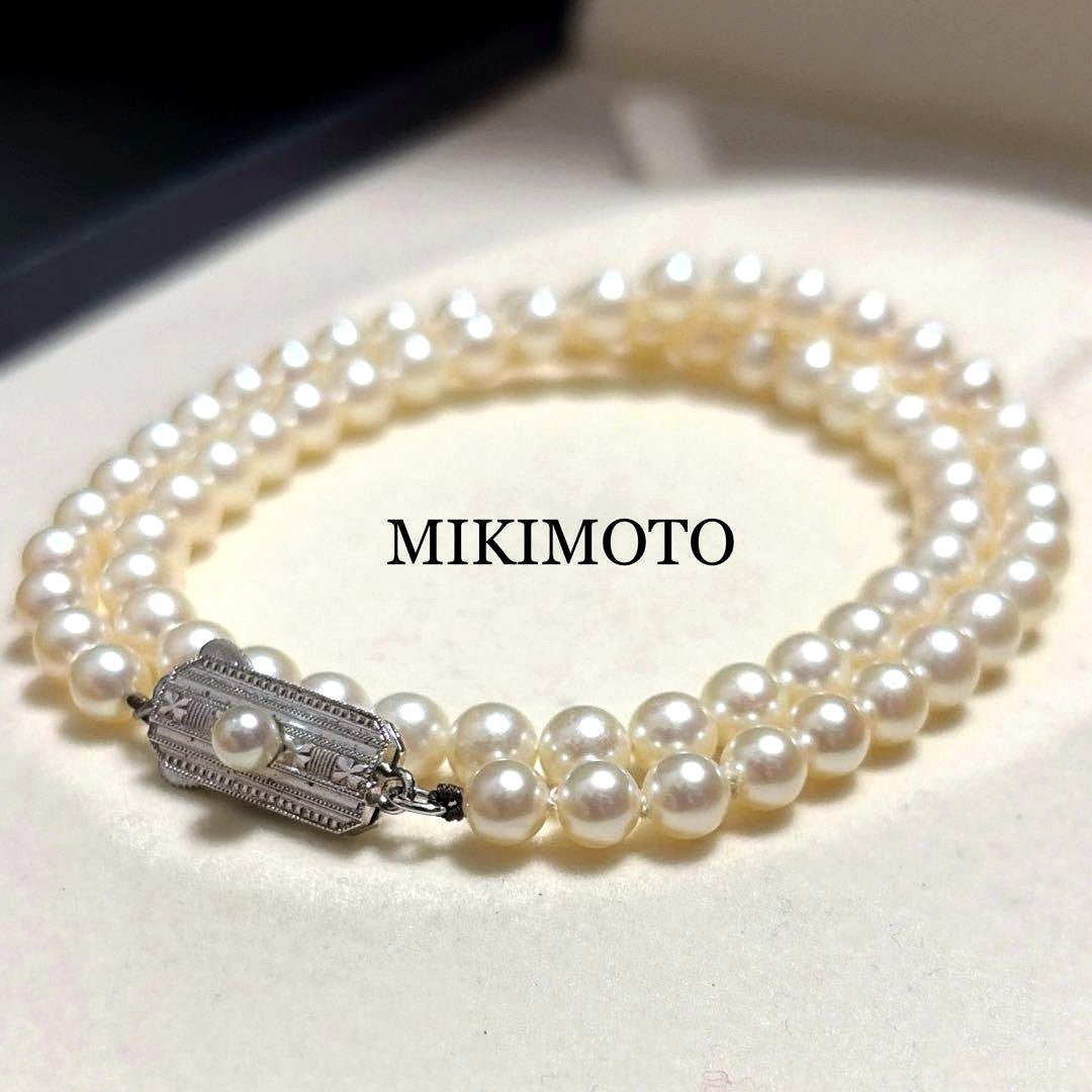 MIKIMOTO Akoya Pearl Necklace featuring 5.0-5.5mm diameter genuine pearls with high luster on a 38cm string