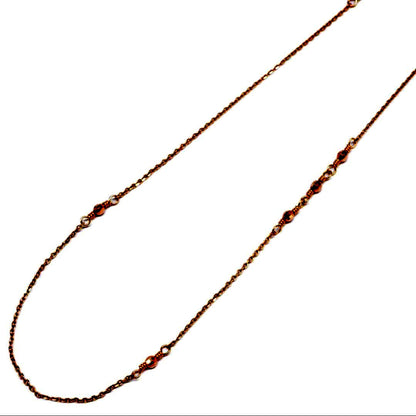 Agete K10 Mirror Ball Long Necklace with 80cm gold chain displayed on white background
