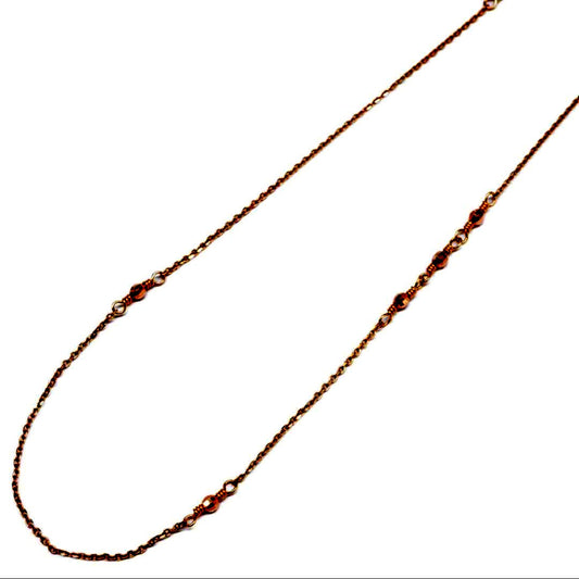 Agete K10 Mirror Ball Long Necklace with 80cm gold chain displayed on white background