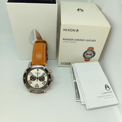 NIXON Ranger Chrono Leather Quartz Men's Watch — Japanese