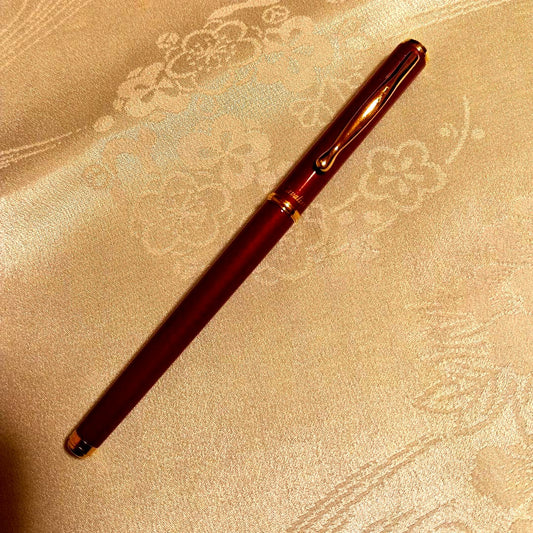 Red PILOT Cavalier fountain pen with fine nib, made in Japan