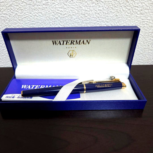 WATERMAN HELLO KITTY Blue fountain pen with gold clip and decoration
