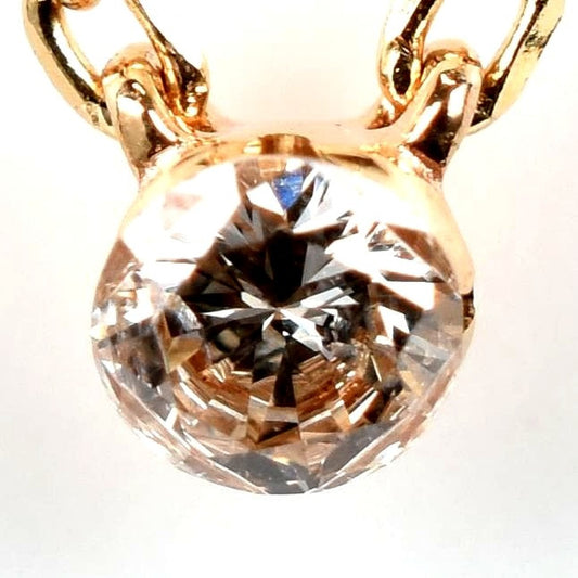 agete Law yellow gold necklace featuring one pearl and a small diamond, 40 cm length with 3 cm adjuster