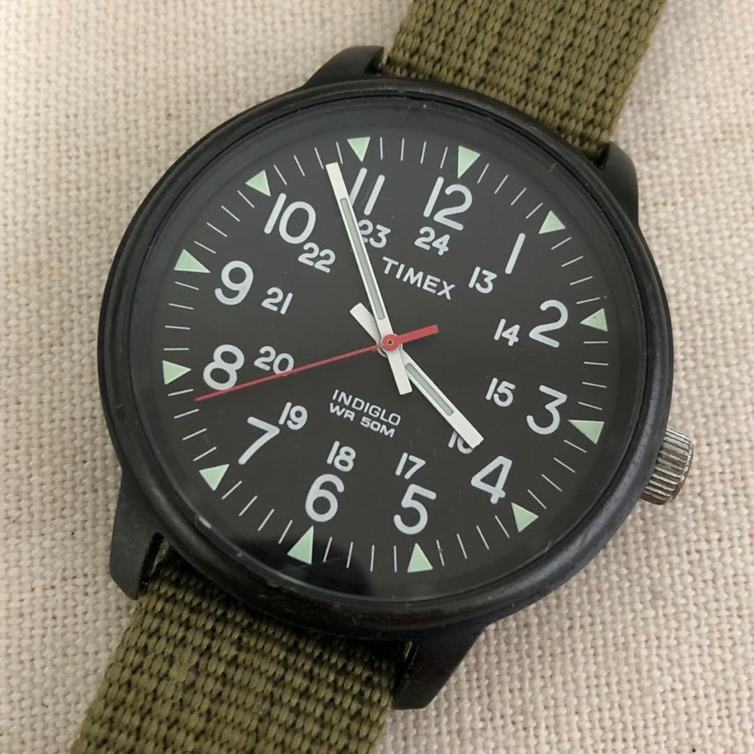 TIMEX Camper INDIGLO WR50M Quartz Men's Watch — Japanese
