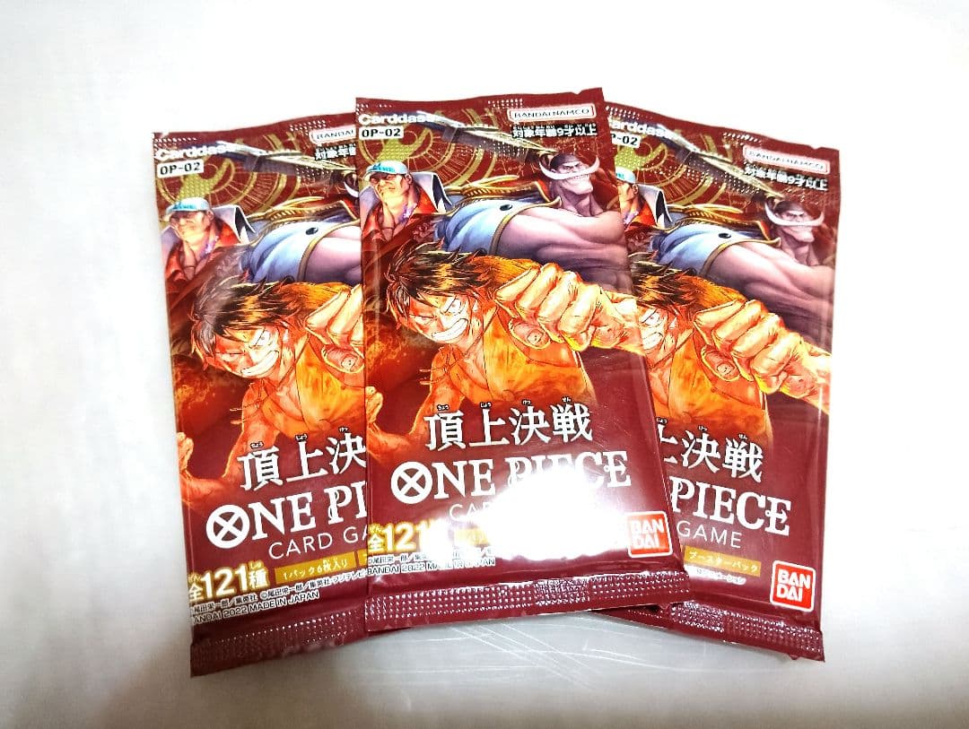 One Piece One Piece Card Game Top-Level Battle Booster Pack 3 Pack Unopened Pack — Japanese